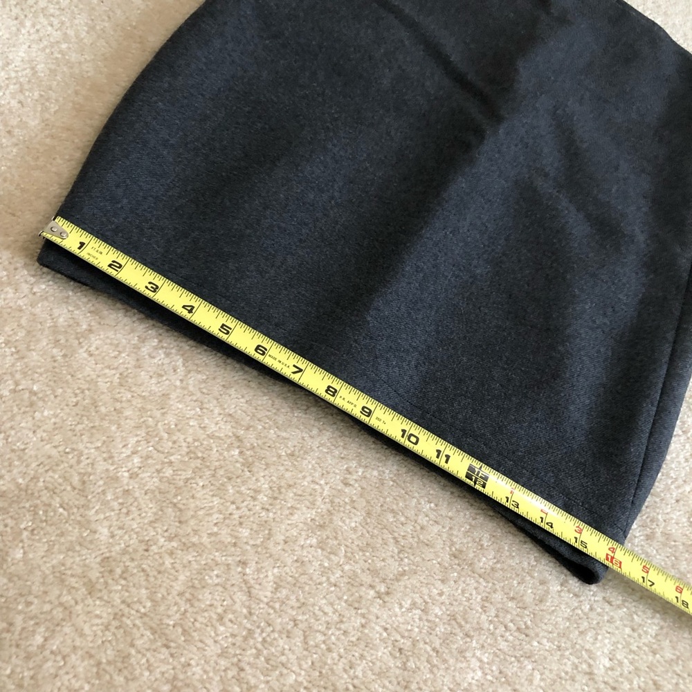 I Crew No. 2 Pencil Skirt Charcoal Gray Size 8 100% Wool Lined Classic Preppy - Picture 4 of 6